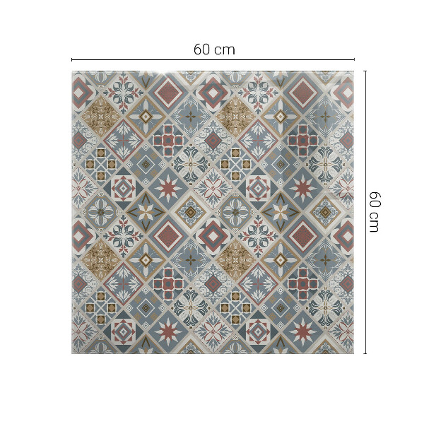 Rectangular table top Decorative mosaics with details