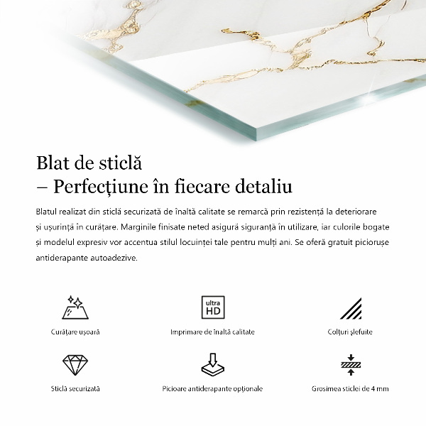 Rectangular table top Marble with delicate veins