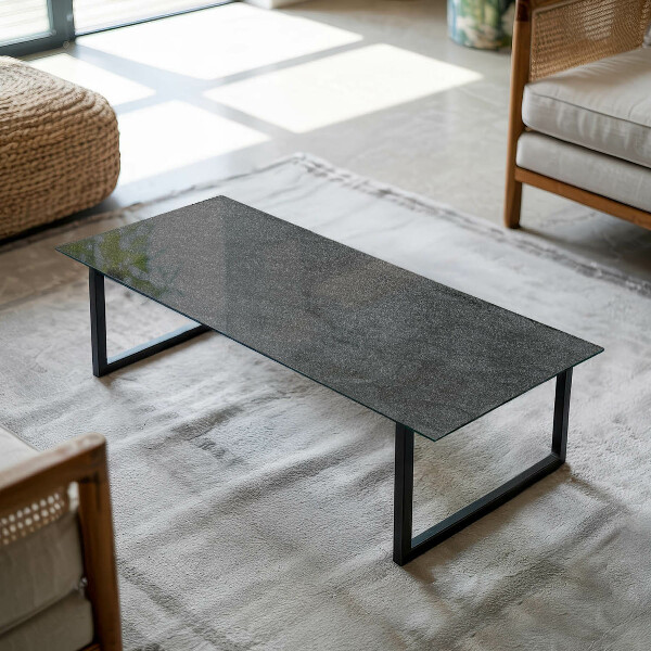 Rectangular table top Stone texture motif