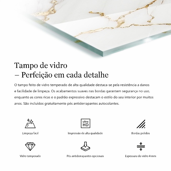 Rectangular table top Stone texture motif