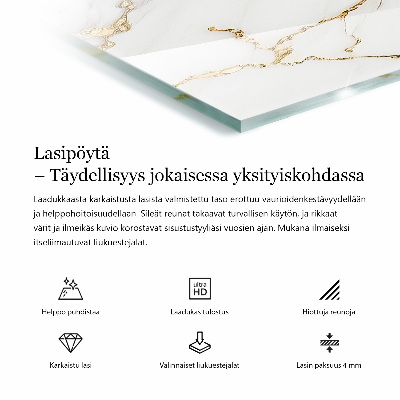 Rectangular table top Stylish marble pattern