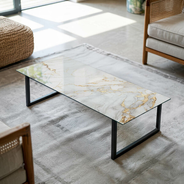 Rectangular table top Subtle marble veins