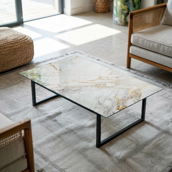 Rectangular table top Subtle marble veins