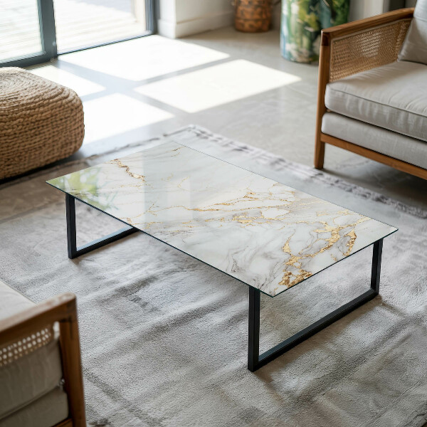 Rectangular table top Subtle marble veins