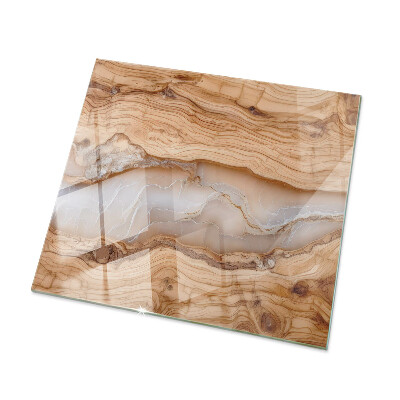 Rectangular table top Wood in harmony with resin