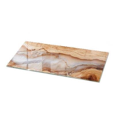 Rectangular table top Wood in harmony with resin