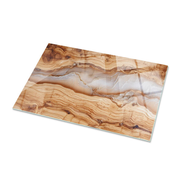 Rectangular table top Wood in harmony with resin