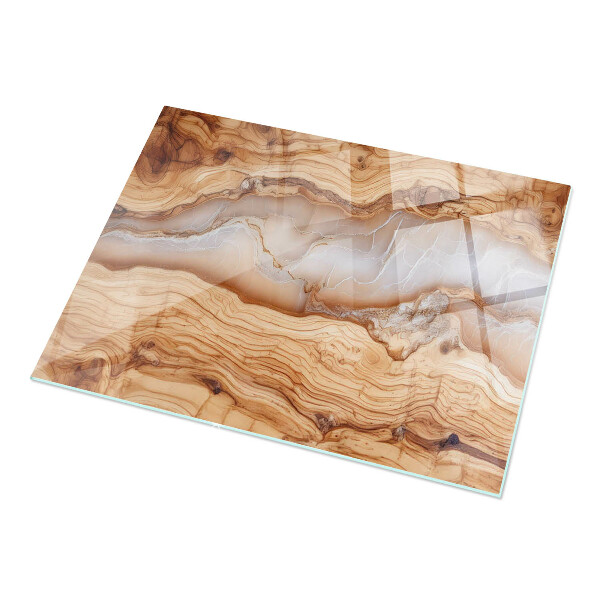 Rectangular table top Wood in harmony with resin