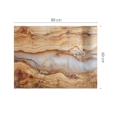 Rectangular table top Wood in harmony with resin