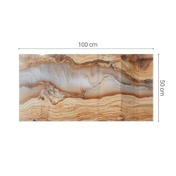 Rectangular table top Wood in harmony with resin