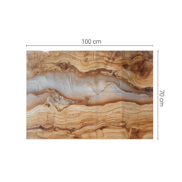 Rectangular table top Wood in harmony with resin