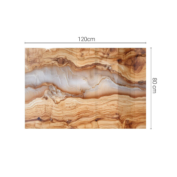 Rectangular table top Wood in harmony with resin