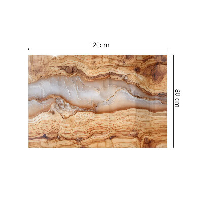 Rectangular table top Wood in harmony with resin