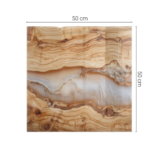 Rectangular table top Wood in harmony with resin