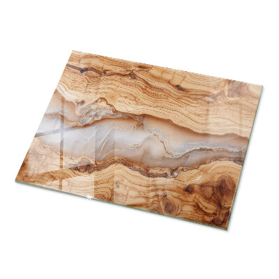 Rectangular table top Wood in harmony with resin
