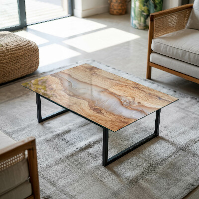 Rectangular table top Wood in harmony with resin