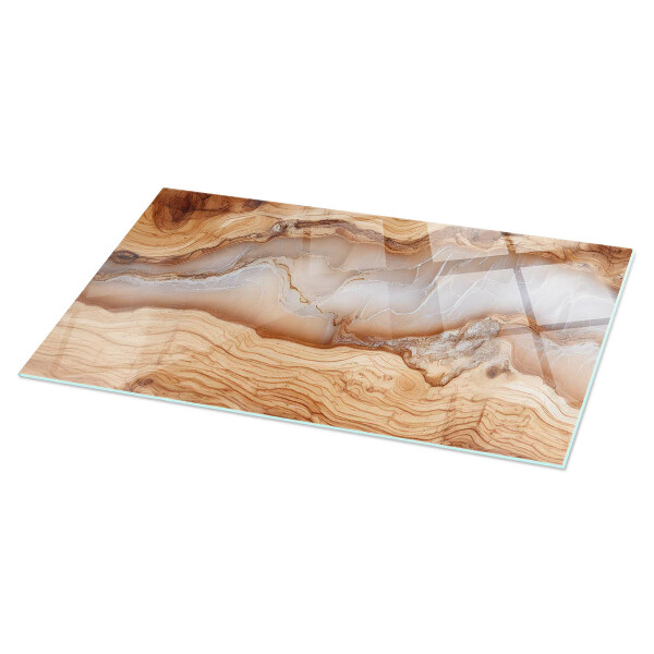 Rectangular table top Wood in harmony with resin