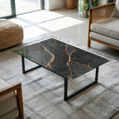 Rectangular table top Marble veins in design