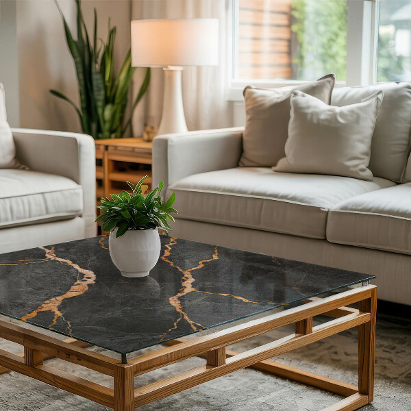 Rectangular table top Marble veins in design