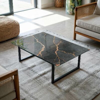 Rectangular table top Marble veins in design