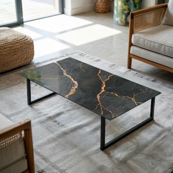 Rectangular table top Marble veins in design