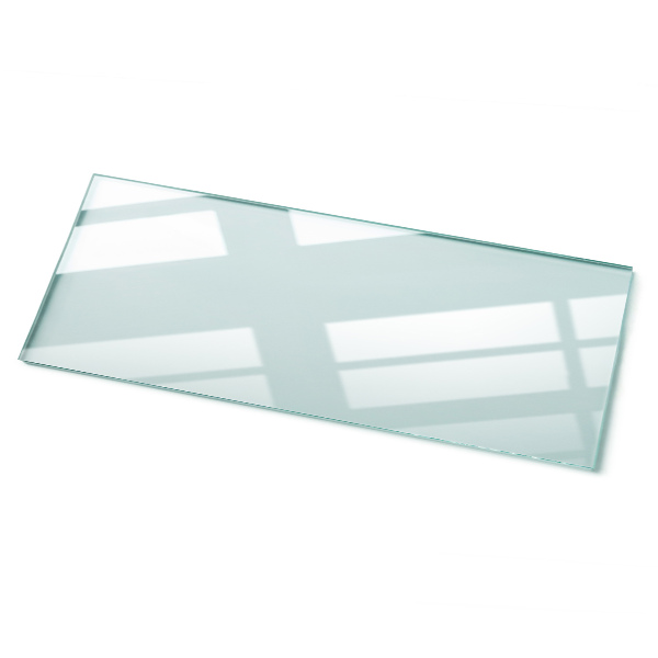 Rectangular transparent table top