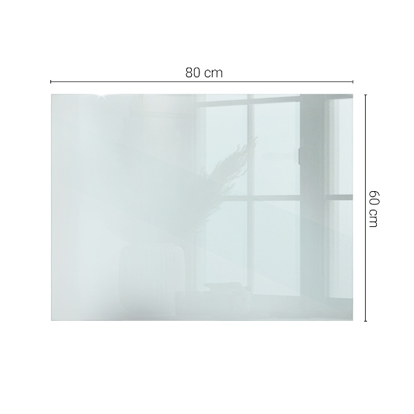 Rectangular transparent table top