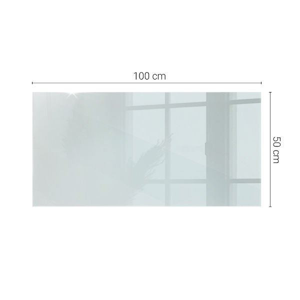Rectangular transparent table top