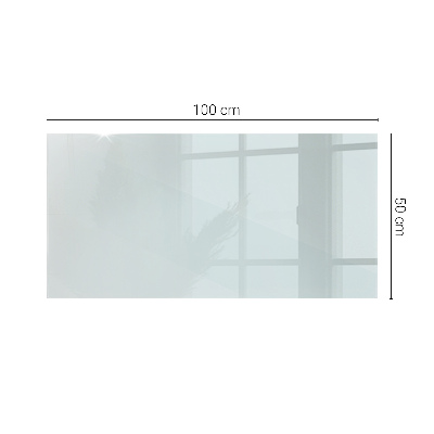 Rectangular transparent table top