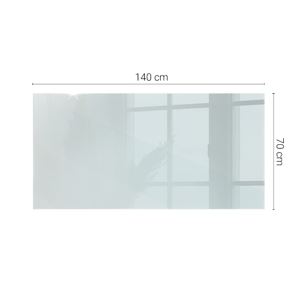 Rectangular transparent table top