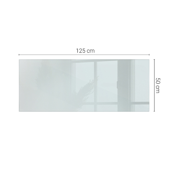 Rectangular transparent table top
