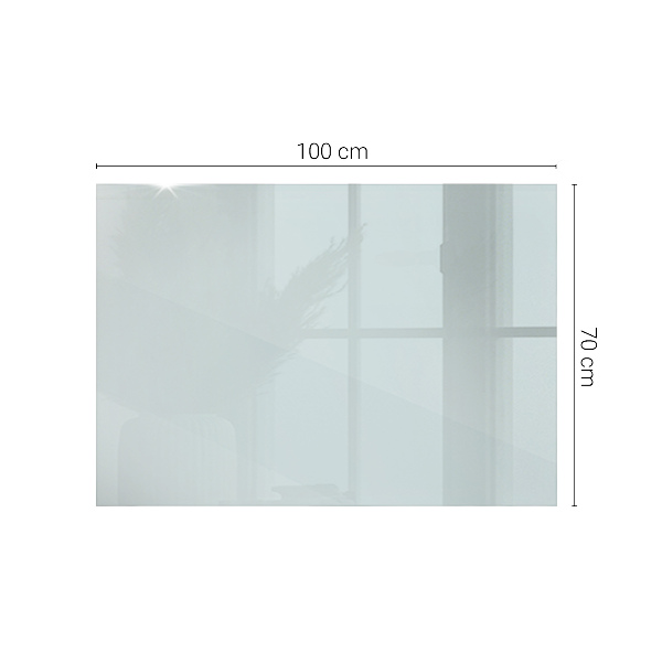 Rectangular transparent table top