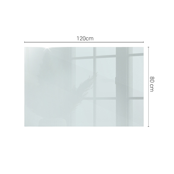 Rectangular transparent table top