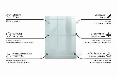 Rectangular transparent table top