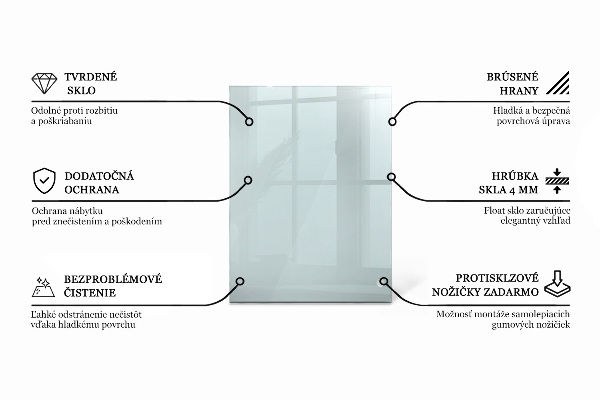 Rectangular transparent table top