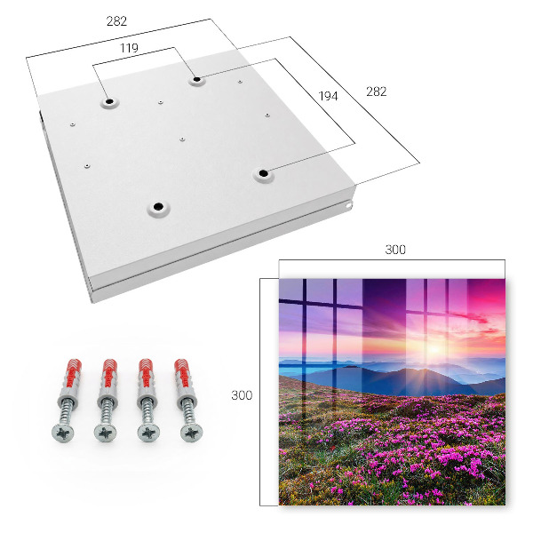 Key cabinet for wall Mountain morning