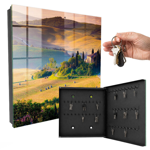 Key cabinet for wall Tuscan idyll