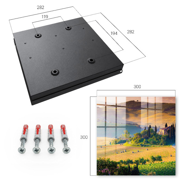 Key cabinet for wall Tuscan idyll