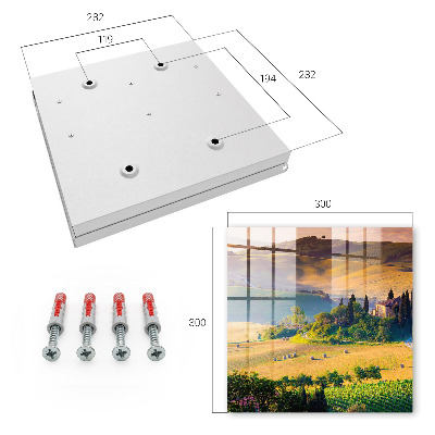 Key cabinet for wall Tuscan idyll