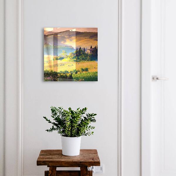 Key cabinet for wall Tuscan idyll