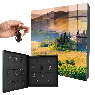 Key cabinet for wall Tuscan idyll