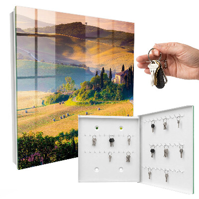 Key cabinet for wall Tuscan idyll
