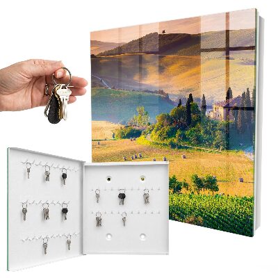 Key cabinet for wall Tuscan idyll