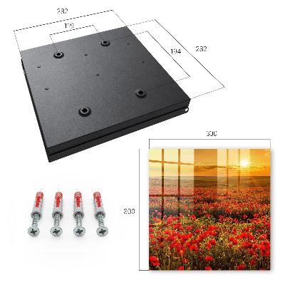Key cabinet for wall Poppy fields