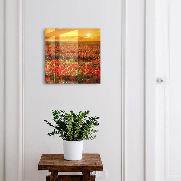 Key cabinet for wall Poppy fields