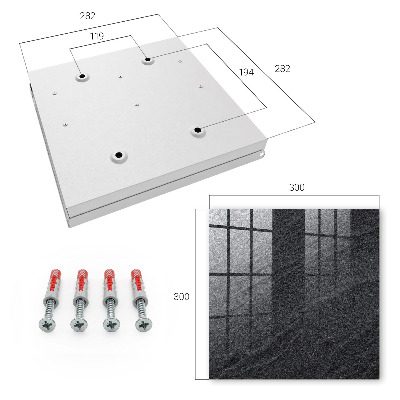 Key cabinet for wall Stone structure