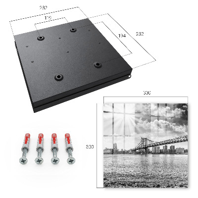 Key storage box The city and the bridge