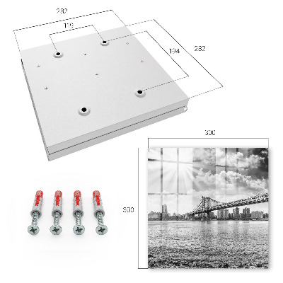 Key storage box The city and the bridge