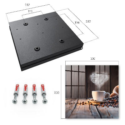 Key cabinet for wall Coffee heart