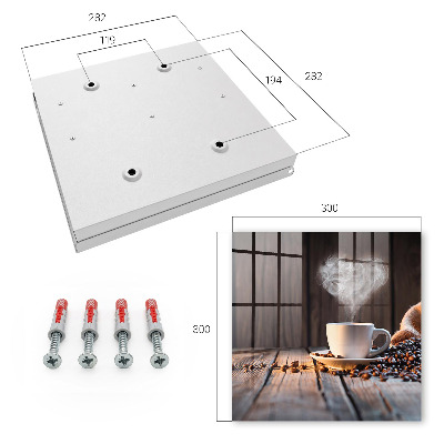 Key cabinet for wall Coffee heart